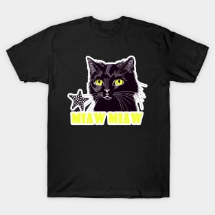 Cat Miaw: Playful and Cute Cat Design T-Shirt